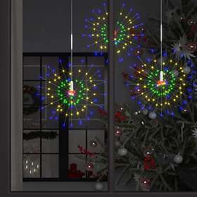 vidaXL 328609 Utomhusbelysning fyrverkerier 2 st flerfärgad 20cm 280 LED