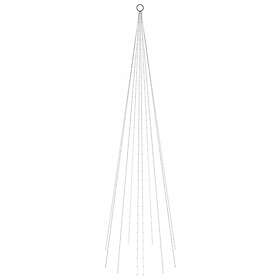 vidaXL Joulukuusi lipputangossa lämmin valkoinen 310 LEDs 300 cm