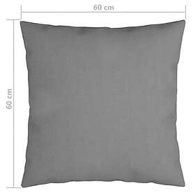 vidaXL Prydnadskuddar 4 st grå 60x60 cm tyg 314354