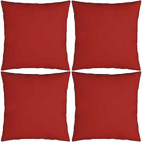 vidaXL Prydnadskuddar 4 st röd 60x60 cm tyg 314359