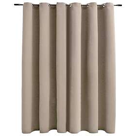 vidaXL Mörkläggningsgardin med metallringar beige 290x245 cm 134445