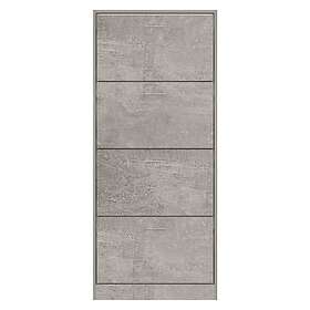 vidaXL Skoskåp betonggrå 63x24x147 cm konstruerat trä 342545