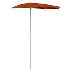 vidaXL Halvrunt parasoll 180x90cm Terrakotta