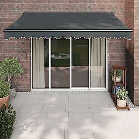 vidaXL Markis infällbar antracit 3x2.5 m tyg&aluminium 3154511