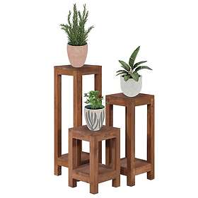 vidaXL Växtställ 3 st massiv teak 289077