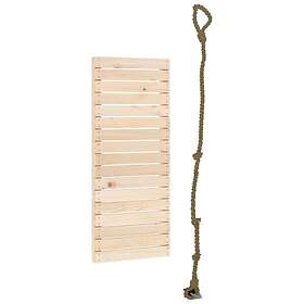 vidaXL Klättervägg med rep 44,5x5x108 cm massiv furu 826589