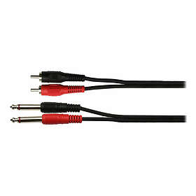 AMP 2x RCA 6.3mm Tele Cable 3m