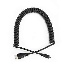 Caruba HDMI A Male 1,4 Micro D Coiled, 20-45cm