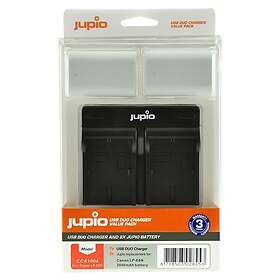 Canon Jupio LP-E6N Ultra 2040mAh 2-pack dubbel USB laddare, Värdepaket