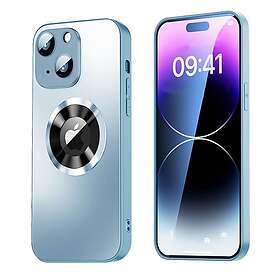 SiGN Magnetic Case iPhone 15 Plus med linsskydd och logo view Blå