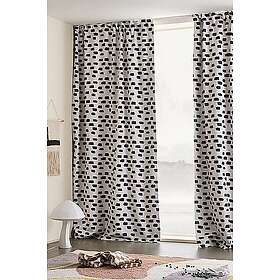 Jotex WYANDRA multifunktionsgardin -1 längd Hvit/svart