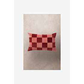 Jotex RUTH CHECK kuddfodral 60x40 cm Rosa/röd
