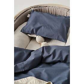 Jotex ZACK PERCALE BABY påslakanset vagn/vagga ekologisk Åskblå