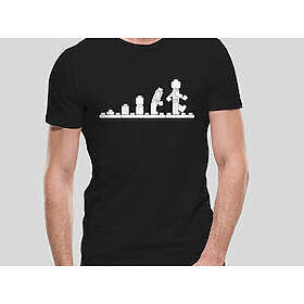 Fotomax T-shirt med bild "Lego evolution" Svart Vit