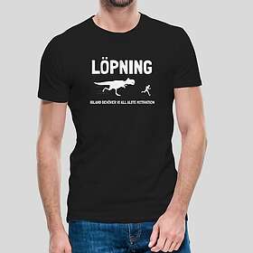 Fotomax T-shirt med bild texten "LÖPNING" Svart