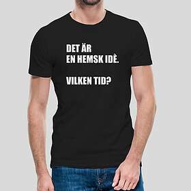 Fotomax T-shirt med bild texten "Det är en hemsk idé" Svart