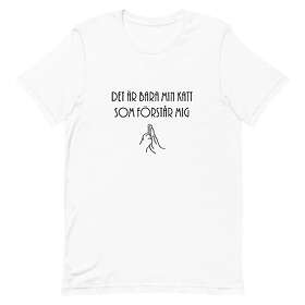 Fotomax T-shirt med texten "Det är bara min katt som förstår mig" Svart