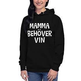 Fotomax Hoodie med texten "Mamma behöver vin"