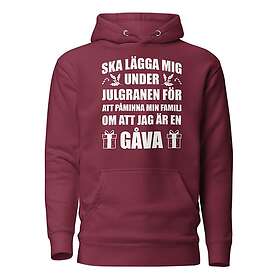 Fotomax Hoodie med texten "Ska lägga mig under julgranen"