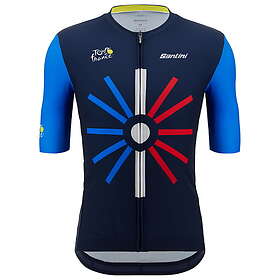 Santini Trionfo Tour De France 2023 Short Sleeve Jersey Blå L Man