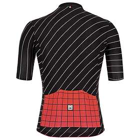 Santini Eco Sleek Dinamo Short Sleeve Jersey Svart M Man