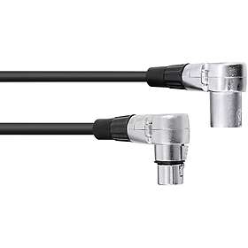 Omnitronic XLR cable 3pin 1,5m Angled bk