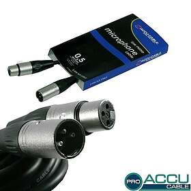 Accu-Cable 1xXLR Ma > Fe 0,5m PRO