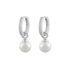 Snö Of Sweden Core Pearl Ring Ear Silver/White