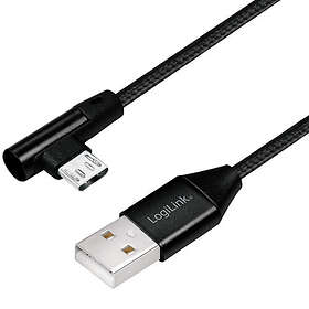 LogiLink Vinklad MicroUSB-kabel USB 2,0 1m CU0142