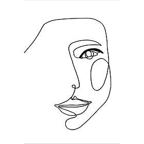 Malerifabrikken Poster Face Line 1 Vit