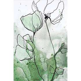 Malerifabrikken Poster Flowerline 2 Grön