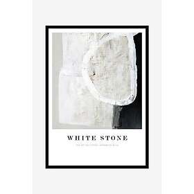 Malerifabrikken Tavla White stone, Svart ram Beige