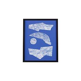 Ellos Tavla Stack Of Shapes In Blue I Blå 20X25