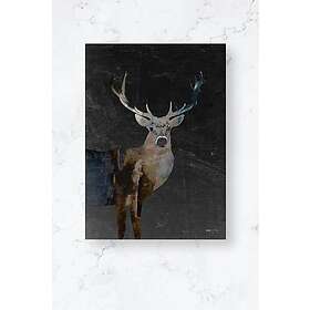 Malerifabrikken Poster Deerly Dark Plano Brun 70X100