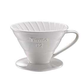 Tiamo Ceramic V02 Dripper White Vitt porslinsfilter 2-4 koppar, skopa ingår