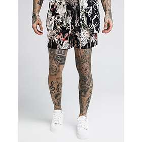 SikSilk Black Lion Swim Shorts (Herr)