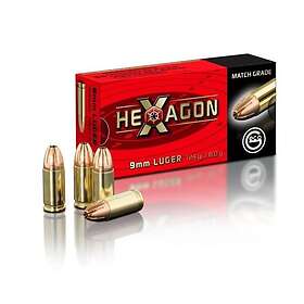 Geco 9 mm Luger Hexagon 8g/124 gr, 50 st/ask
