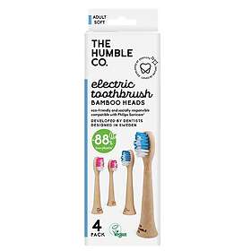 Humble Electric Toothbrush Bamboo Heads Soft 4 st