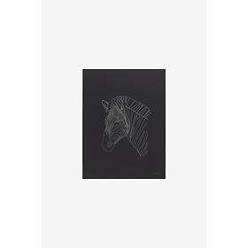 Jotex ZEBRA PORTRAIT poster 30x40 cm Mörkgrå 30 40