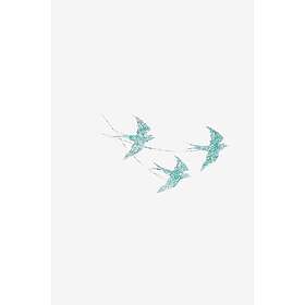 Wallity Väggdekor av metall Rosemarie Vit Grå 42 70