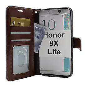 billigamobilskydd.se Crazy Horse Wallet Huawei Honor 9X Lite (Brun) 37574
