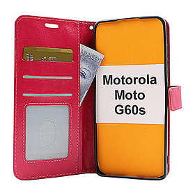billigamobilskydd.se Crazy Horse Wallet Motorola Moto G60s (Hotpink) 42360