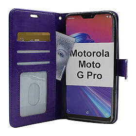 billigamobilskydd.se Crazy Horse Wallet Motorola Moto G Pro (Lila) 37265