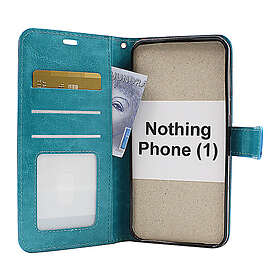 billigamobilskydd.se Crazy Horse Wallet Nothing Phone (1) (Turkos) 45435