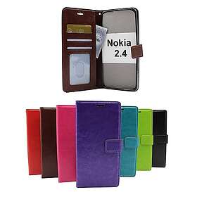 billigamobilskydd.se Crazy Horse Wallet Nokia 2,4 (Svart) 40371