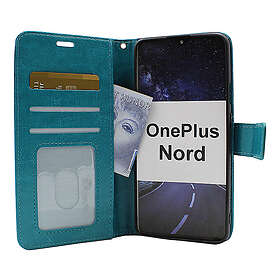 billigamobilskydd.se Crazy Horse Wallet OnePlus Nord (Turkos) 37223