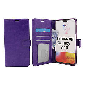 billigamobilskydd.se Crazy Horse Wallet Samsung Galaxy A10 (A105F/DS) (Lila) 32293