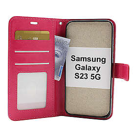 billigamobilskydd.se Crazy Horse Wallet Samsung Galaxy S23 5G (Hotpink) 47676