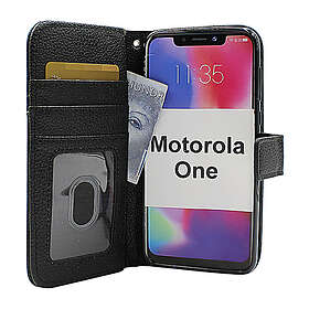 billigamobilskydd.se New Standcase Wallet Motorola One (Svart) 40787