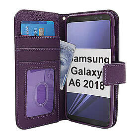 billigamobilskydd.se New Standcase Wallet Samsung Galaxy A6 2018 (A600FN/DS) (Lila) 32627